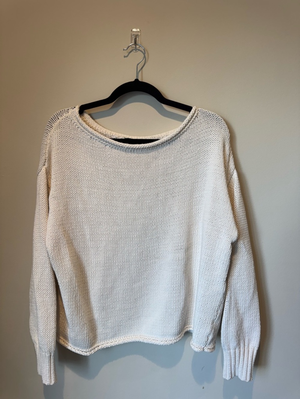 wild fable Cream Scoop Neck Knit Sweater
